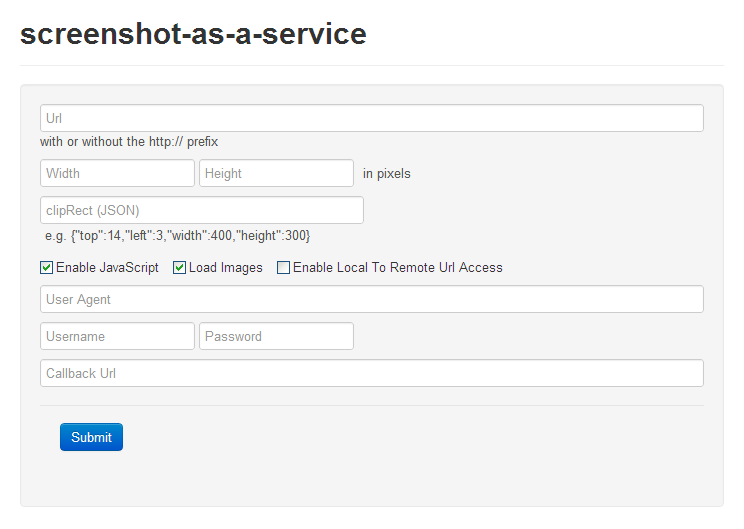 Screenshot-As-A-Service Now In Beta: Test The REST Service Online For Free